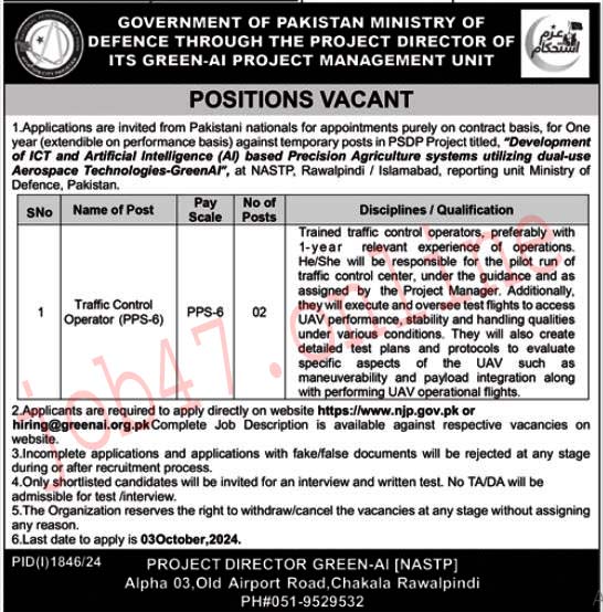 Latest NASTP Ministry of Defence Jobs 2024