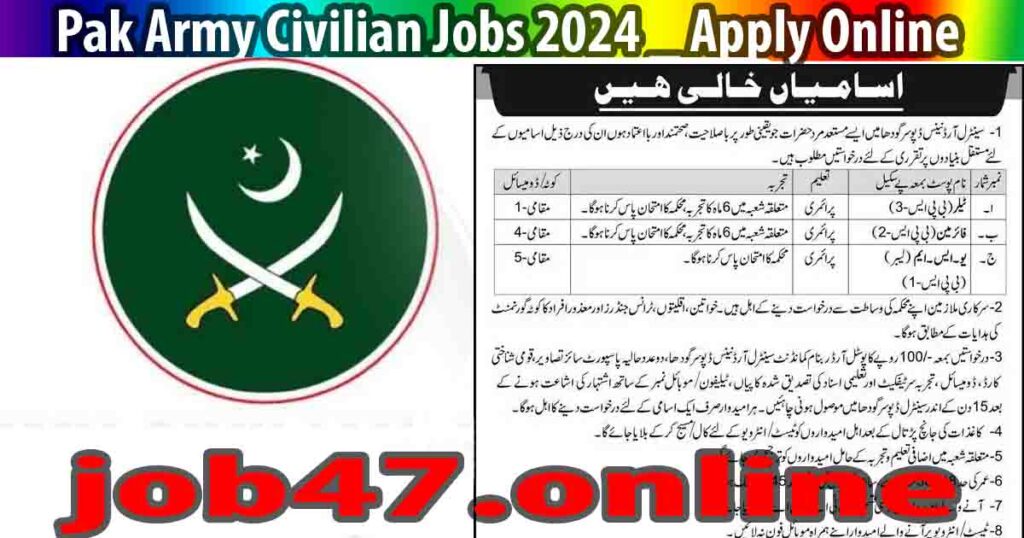 Pak Army Civilian Jobs 2024 _ Apply Online